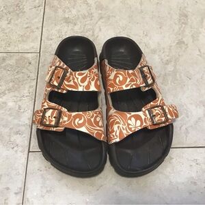 Birkenstock Birkis Hawaiian Print Sandals Sz 42 EU Mens 9.5 Womens 12
